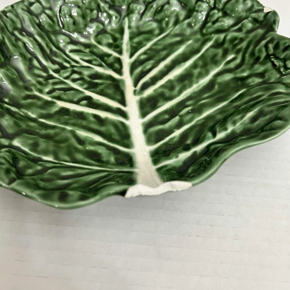 Vintage Secla Portugal Cabbage Salad Plate * Damaged - Picture 2 of 6